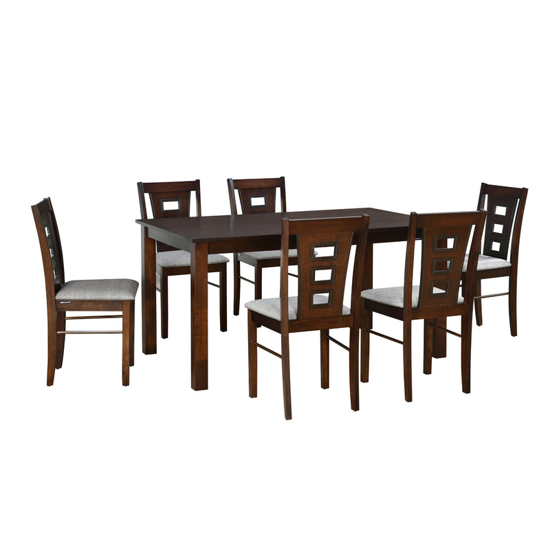 Bella 6 Seater Dining Set (Antique Cherry)