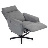 Regno 1 Seater 360-Degree Swivel Electric Recliner - Grey