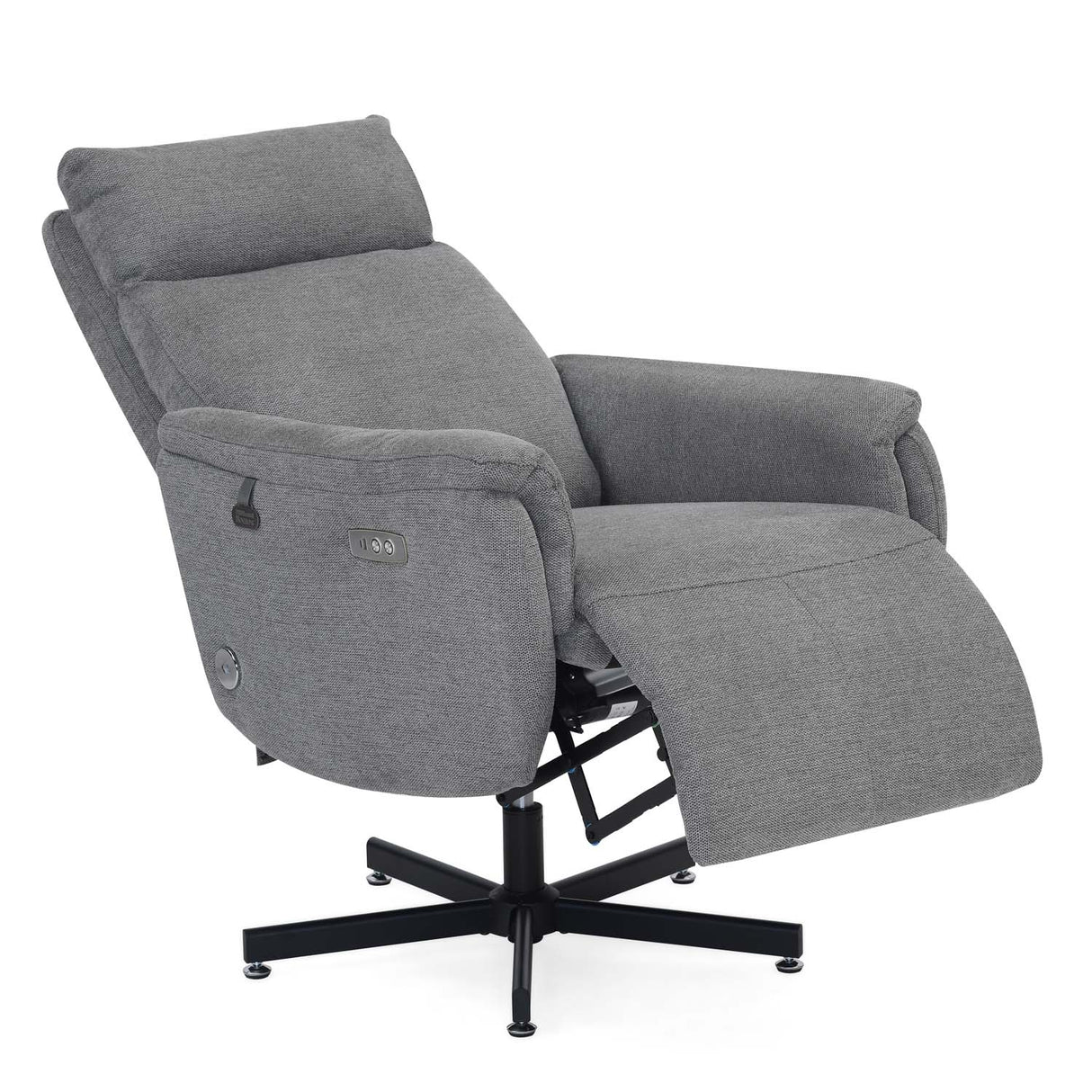 Regno 1 Seater 360-Degree Swivel Electric Recliner - Grey