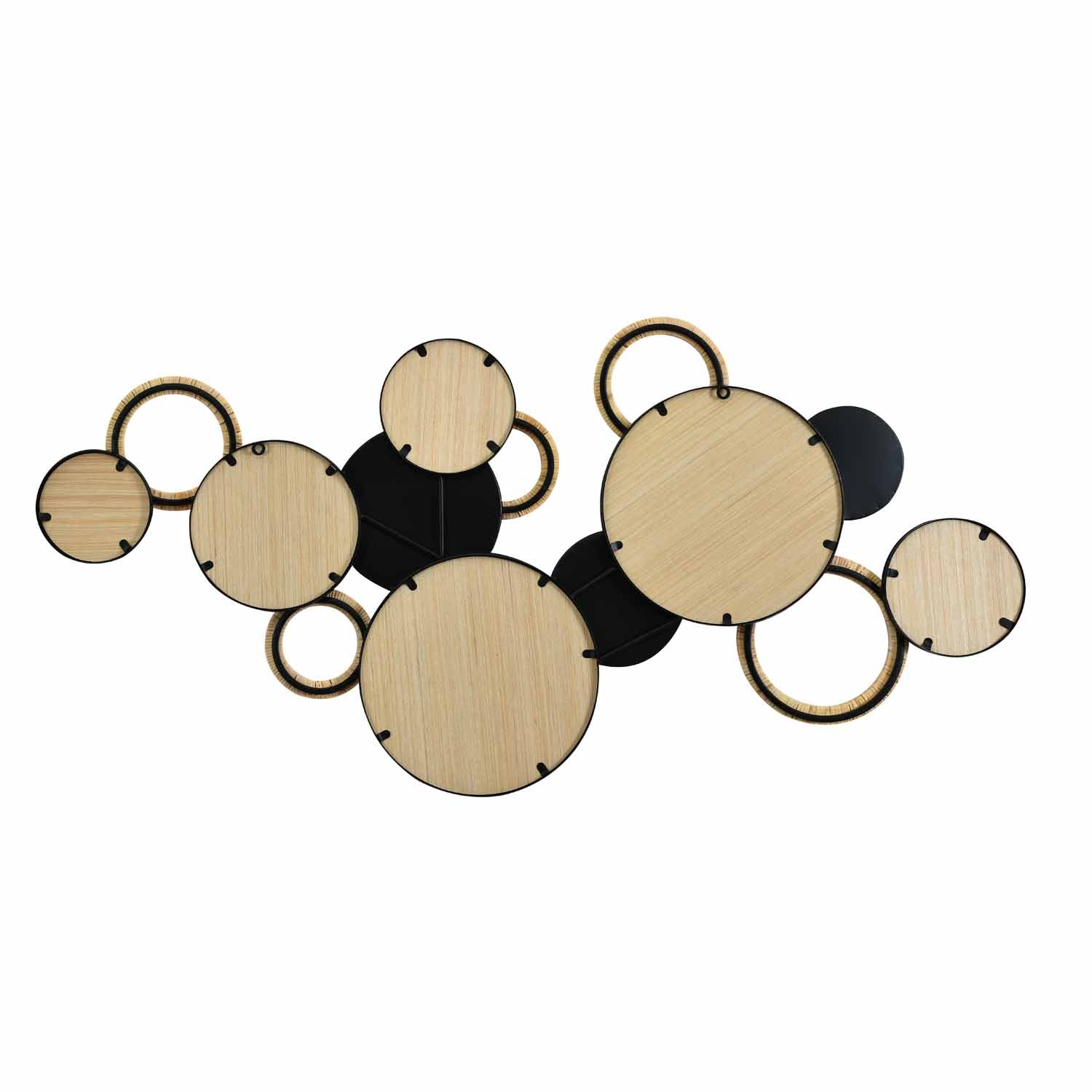 Rattan Circes Wall Décor- Black and Brown