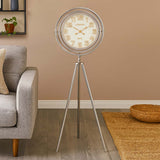 Trileg Stand Floor Clock- Taupe Brown