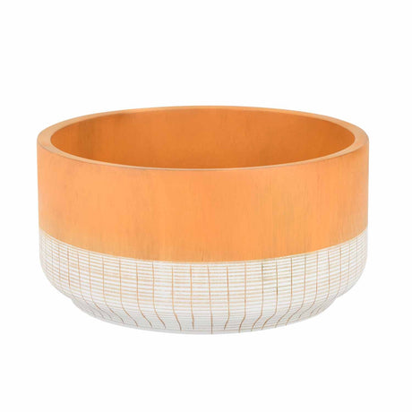 Decorative Dual Tone Urli- Brown and White