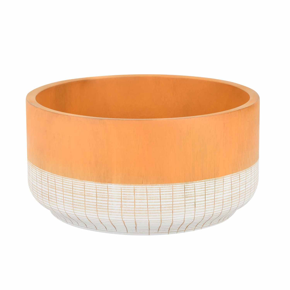 Decorative Dual Tone Urli- Brown and White