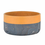 Decorative Dual Marble Tone Round Urli- Brown and Grey