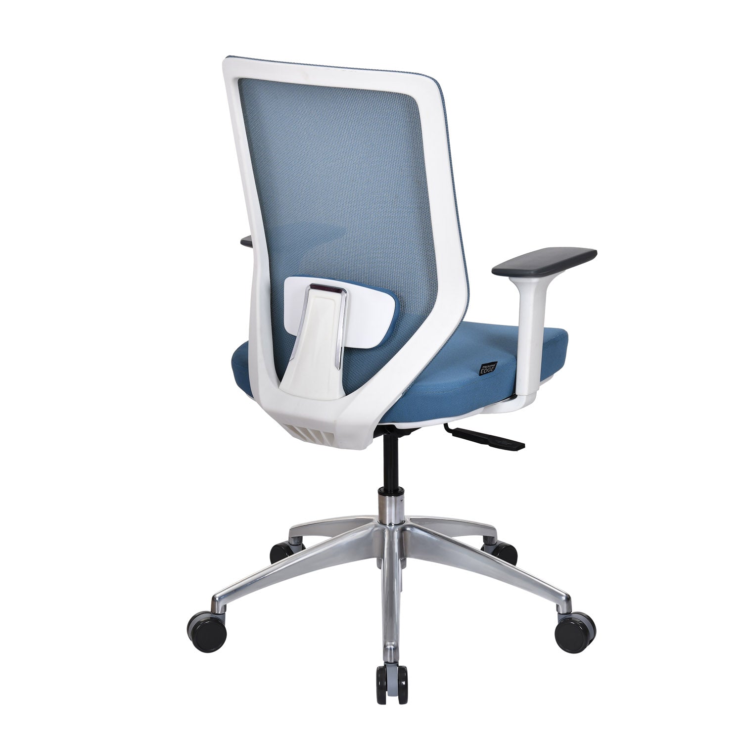 Poise Pro Mid Back Mesh Chair- White and Blue