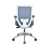 Poise Pro Mid Back Mesh Chair- White and Blue