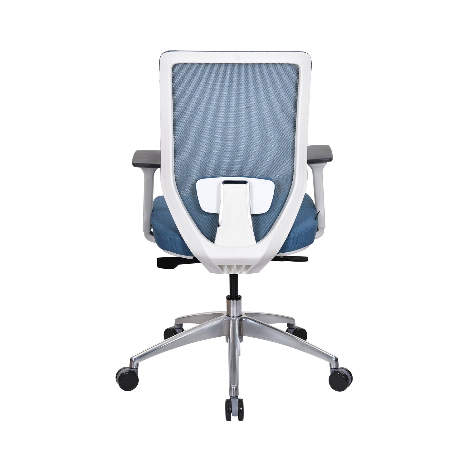 Poise Pro Mid Back Mesh Chair- White and Blue