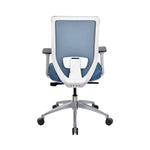 Poise Pro Mid Back Mesh Chair- White and Blue