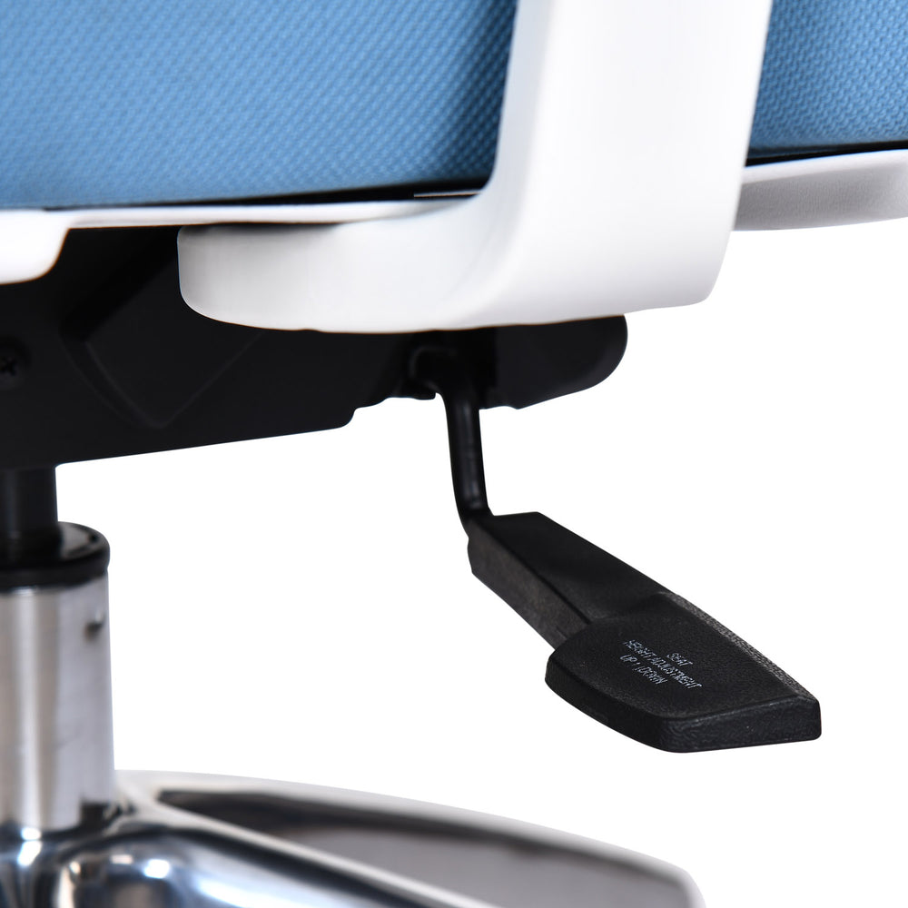 Poise Pro Mid Back Mesh Chair- White and Blue