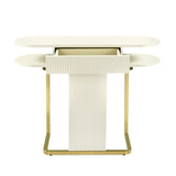Nix Console Table (Ivory White)