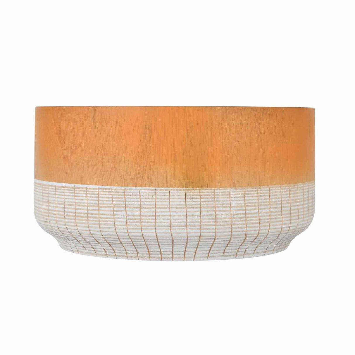 Decorative Dual Tone Urli- Brown and White