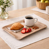 Square Shaped Melamine Serving Tray Medium- Beige