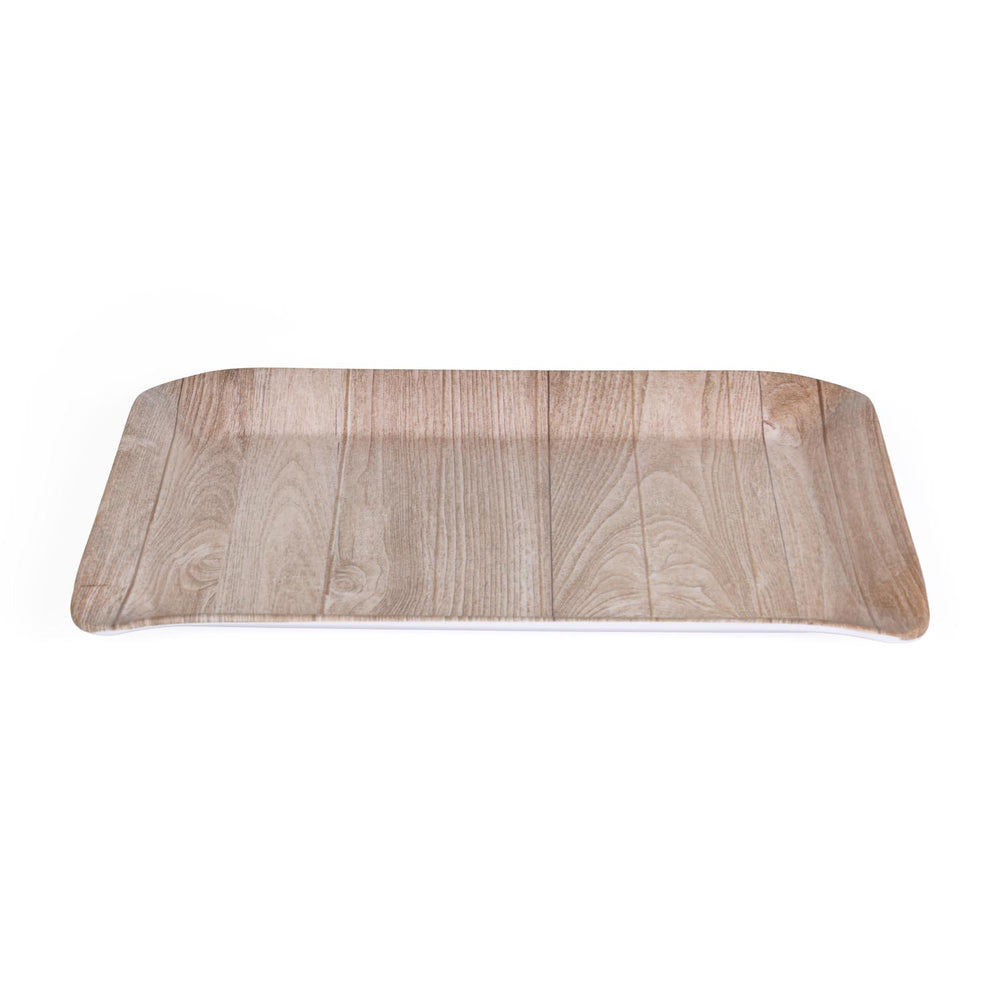 Square Shaped Melamine Serving Tray Small- Beige