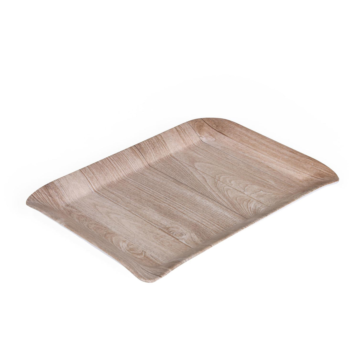 Square Shaped Melamine Serving Tray Small- Beige