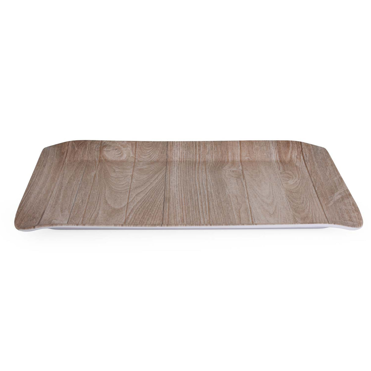 Square Shaped Melamine Serving Tray Large- Beige