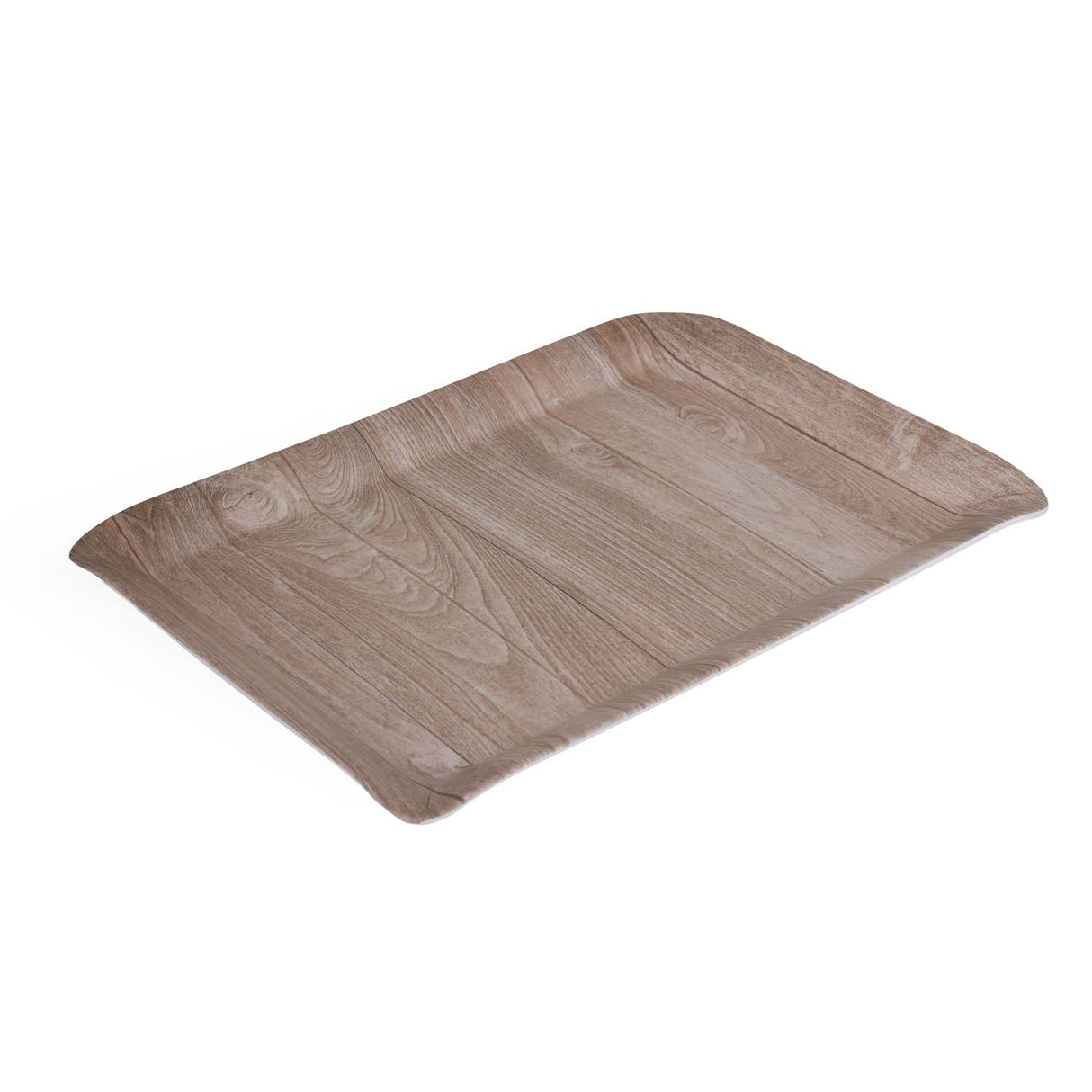 Square Shaped Melamine Serving Tray Large- Beige