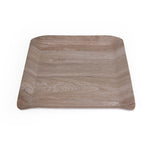 Square Shaped Melamine Serving Tray Large- Beige
