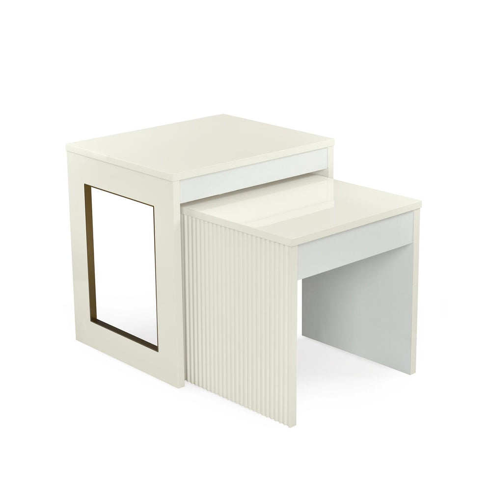 Nix Nest Table Set of 2 (Ivory White)