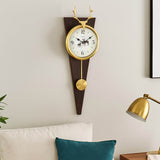 Stag Pendulum Wall Clock- Brown
