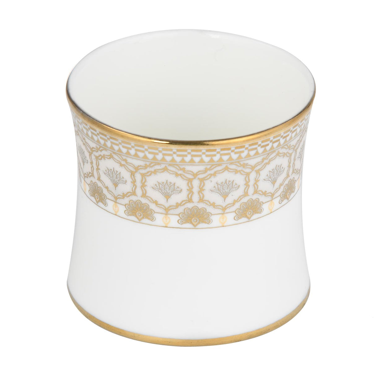 Golden Design Porcelain Coffee Mug- White and Gold