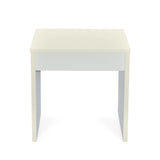 Minimalist ivory white nesting table front view 2
