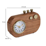 Radio Look Wooden Table Clock- Brown