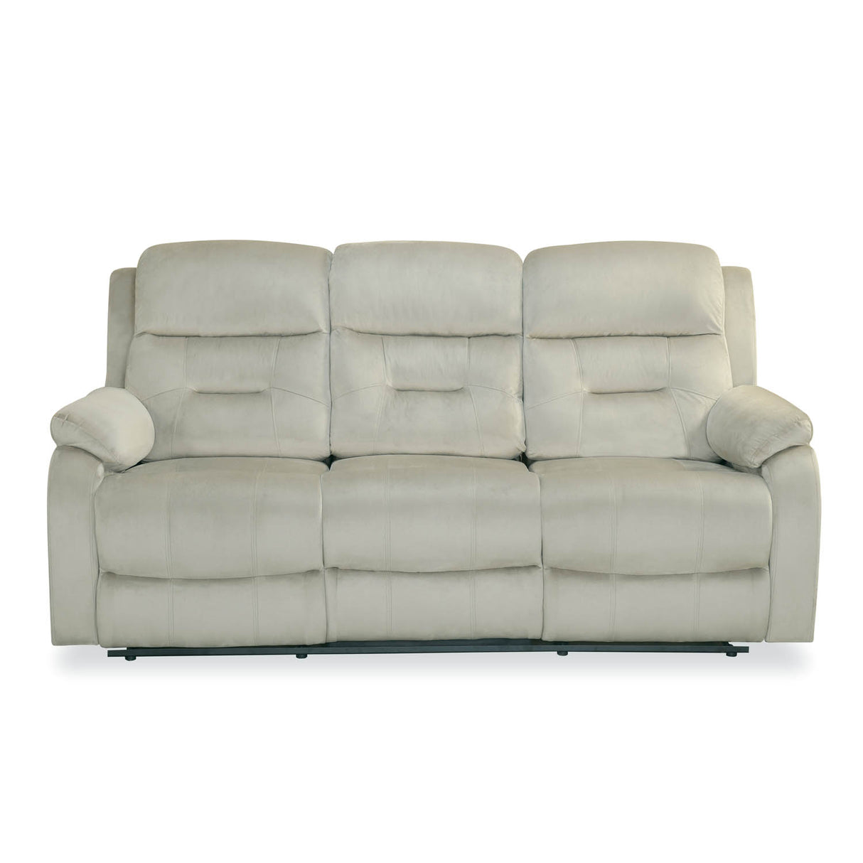 Rosia 3 Seater Manual Recliner Sofa (Light Brown)