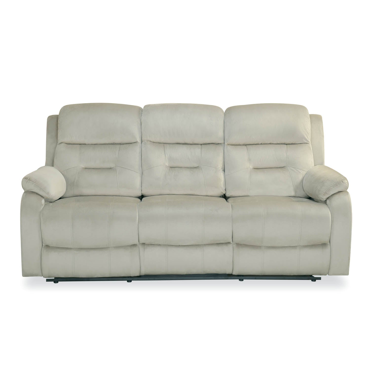Rosia 3 Seater Manual Recliner Sofa (Light Brown)