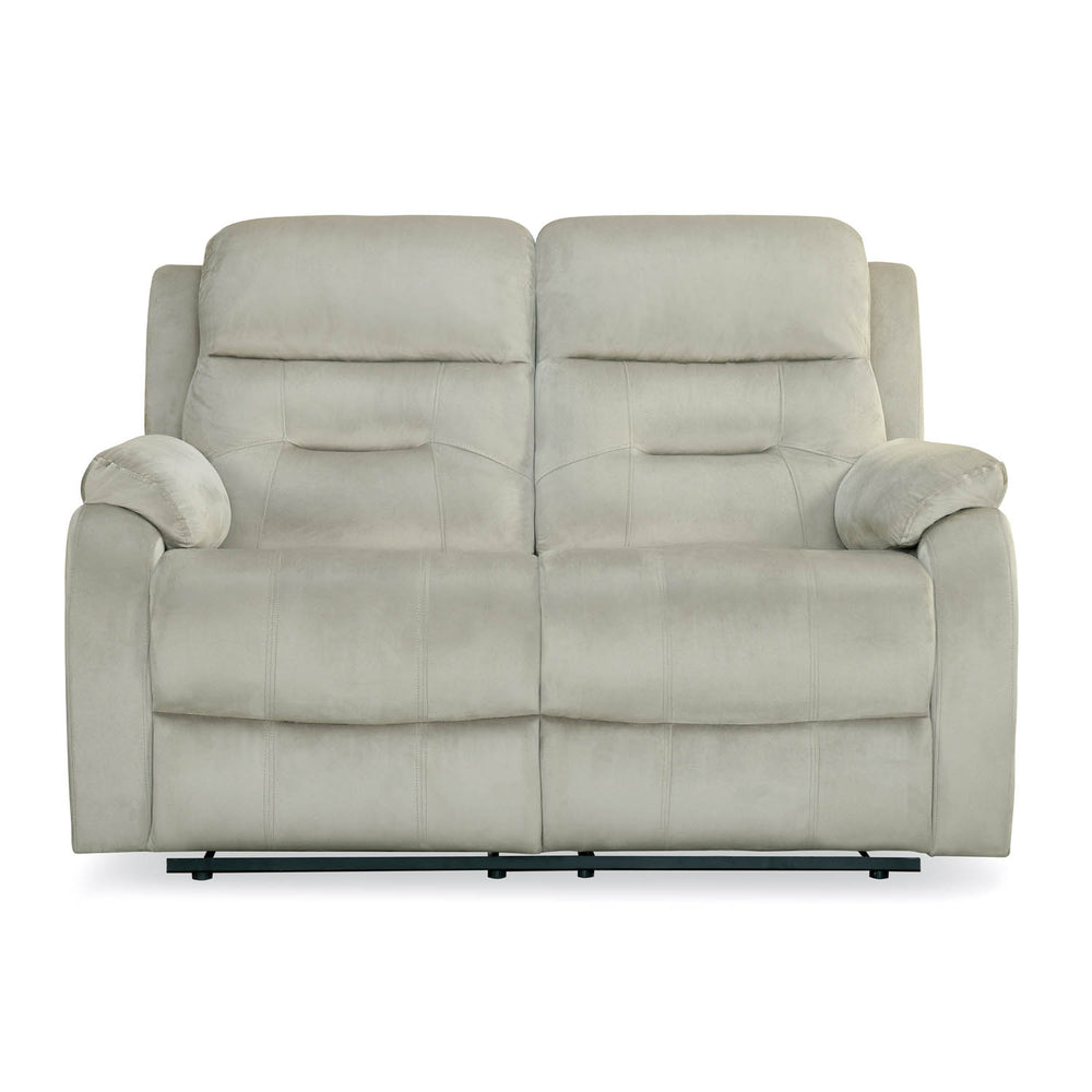 Rosia 2 Seater Manual Recliner Sofa (Light Brown)