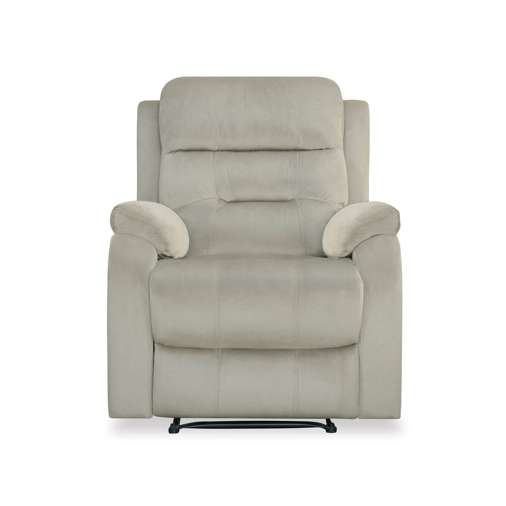 Rosia 1 Seater Manual Recliner Sofa- Light Brown