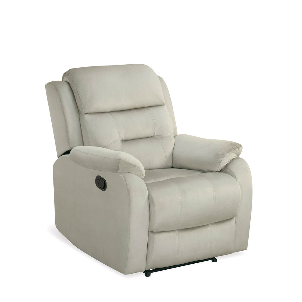 Rosia 1 Seater Manual Recliner Sofa- Light Brown