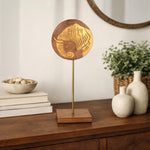 Elephant Face Wooden Showpiece Stand Small- Gold