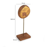Elephant Face Wooden Showpiece Stand Small- Gold