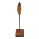 Elephant Face Wooden Showpiece Stand Small- Gold