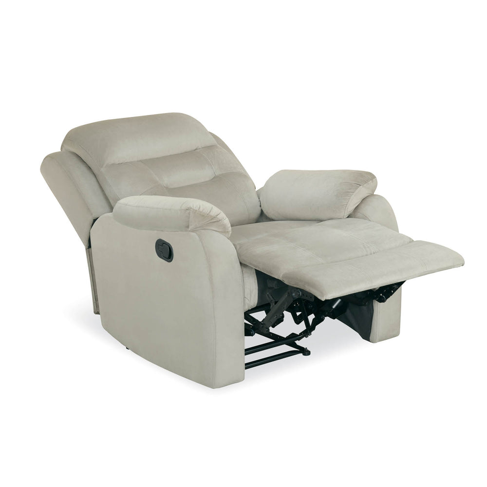 Rosia 1 Seater Manual Recliner Sofa- Light Brown