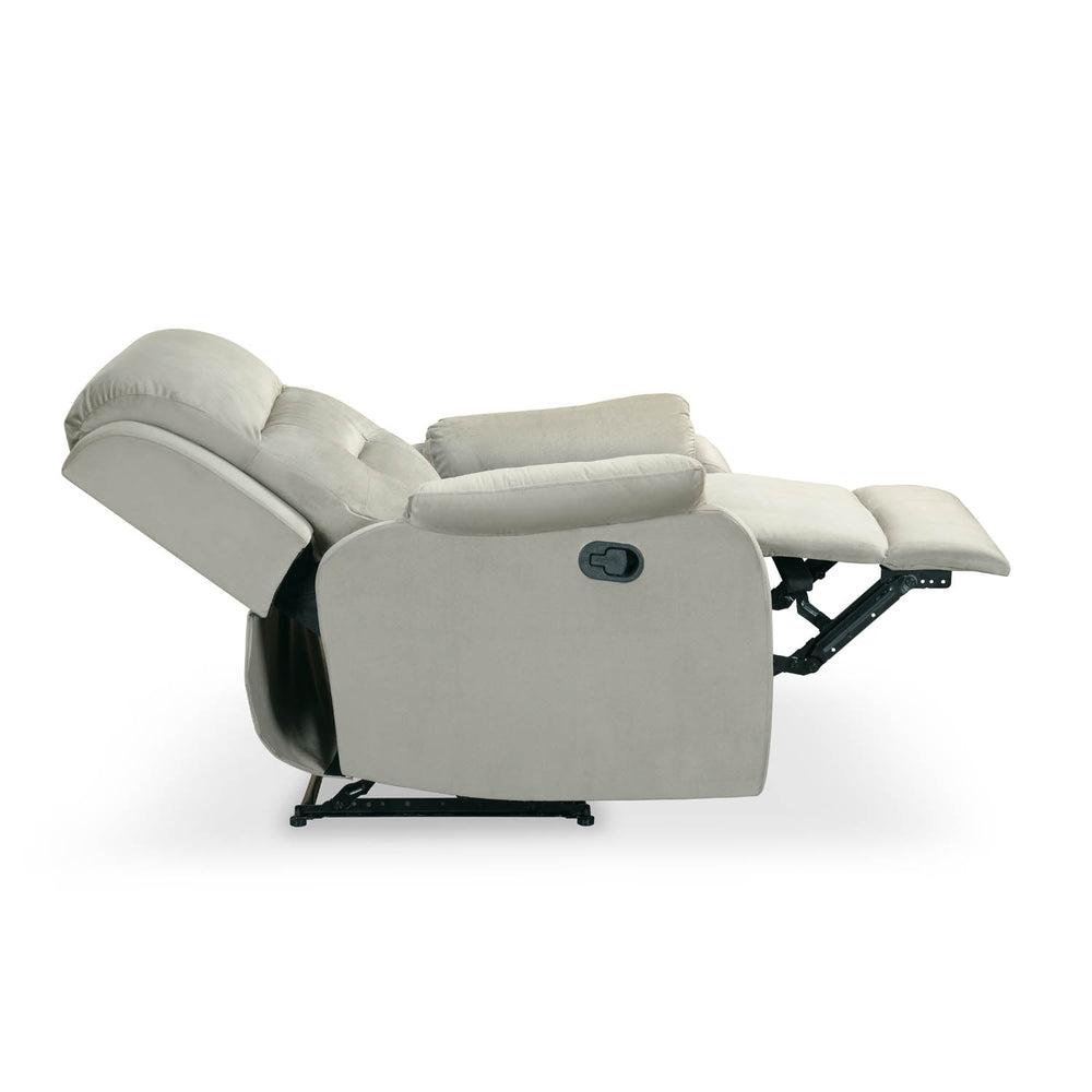 Rosia 1 Seater Manual Recliner Sofa- Light Brown