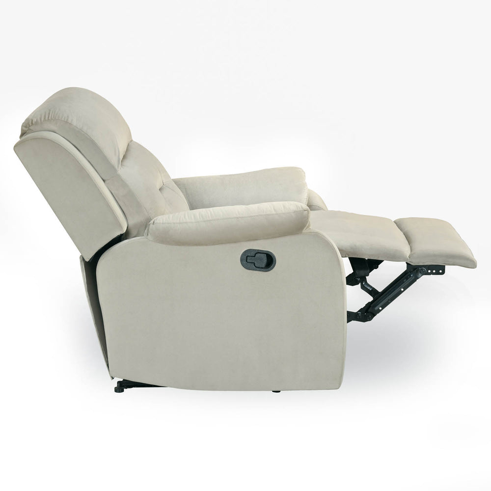 Rosia 1 Seater Manual Recliner Sofa- Light Brown