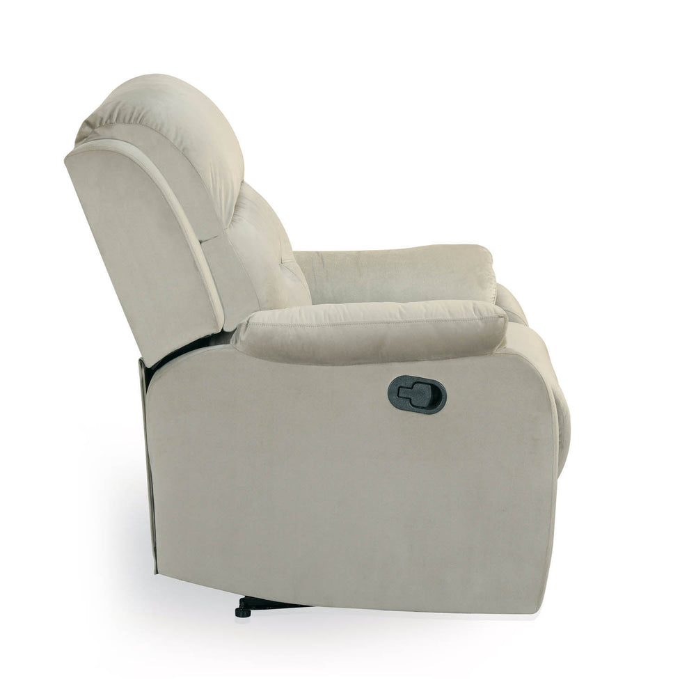 Rosia 1 Seater Manual Recliner Sofa- Light Brown