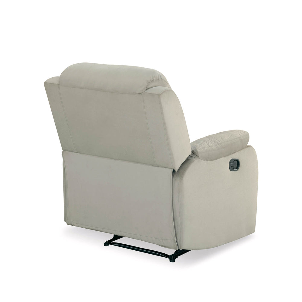 Rosia 1 Seater Manual Recliner Sofa- Light Brown