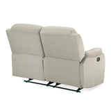 Rosia 2 Seater Manual Recliner Sofa (Light Brown)