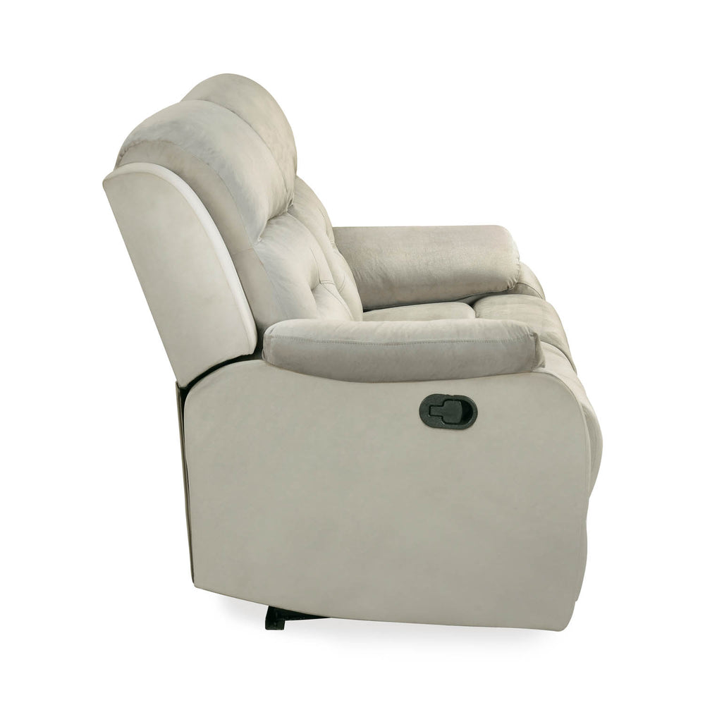 Rosia 2 Seater Manual Recliner Sofa (Light Brown)