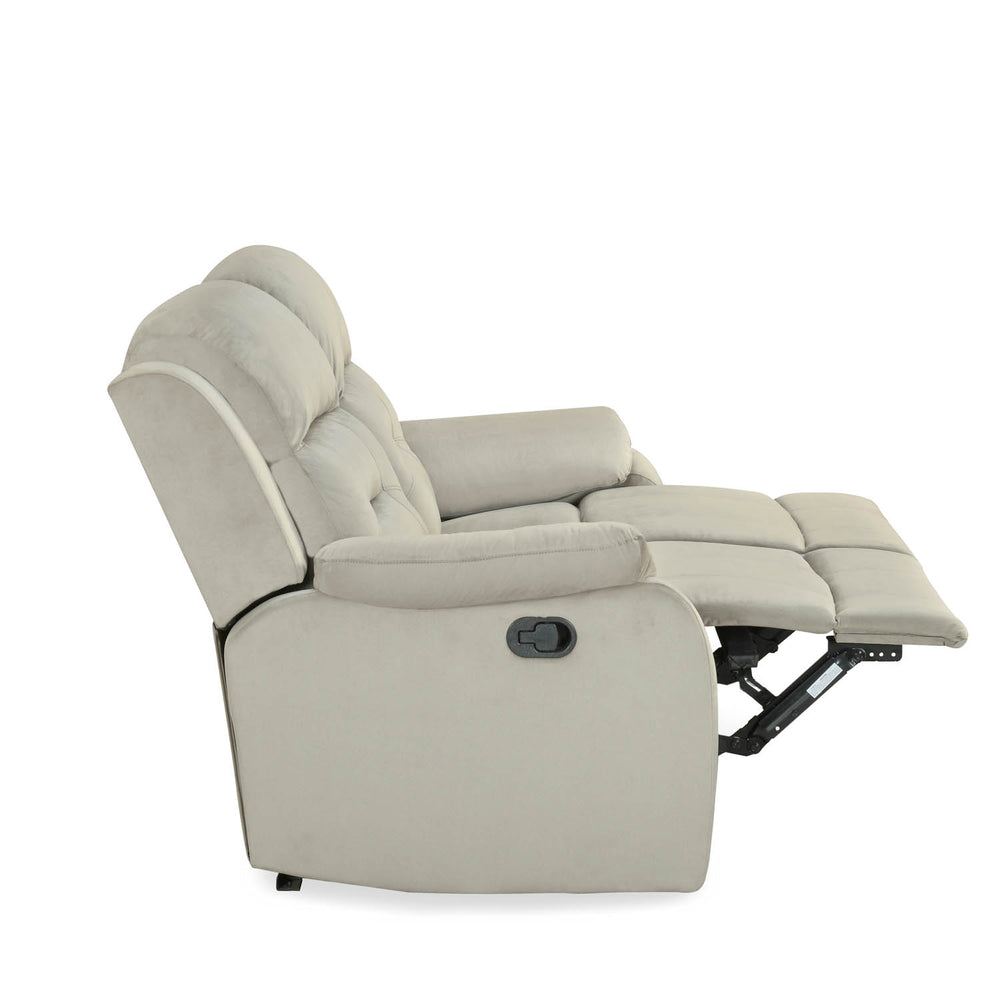 Rosia 2 Seater Manual Recliner Sofa (Light Brown)