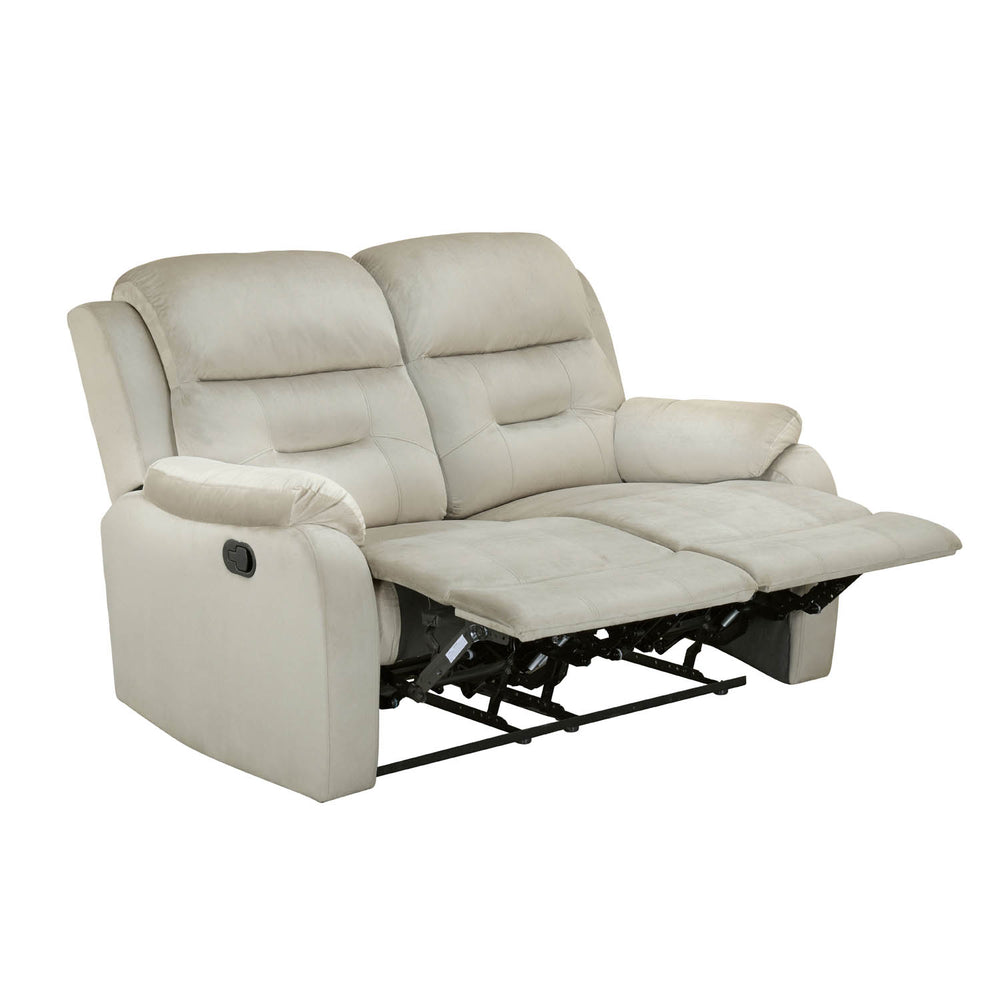 Rosia 2 Seater Manual Recliner Sofa (Light Brown)
