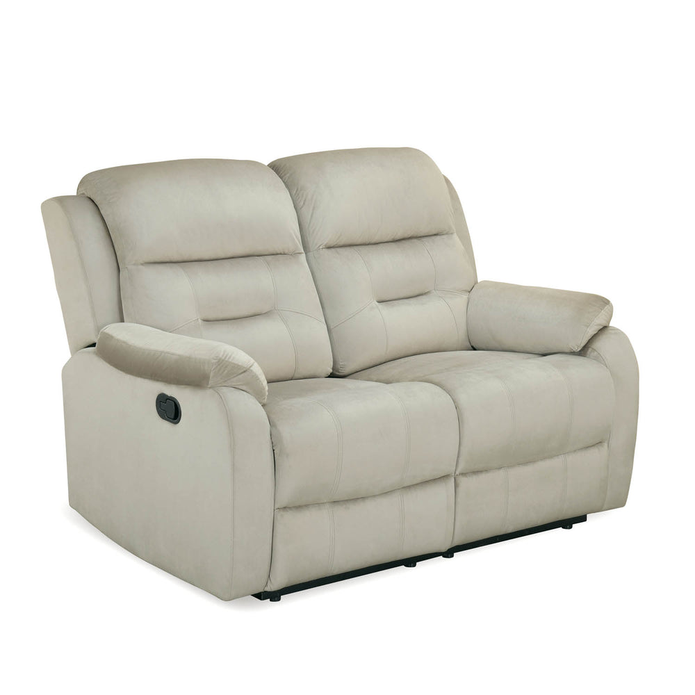 Rosia 2 Seater Manual Recliner Sofa (Light Brown)