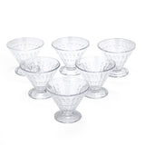 Elegant Dotted Pattern 120 ml Ice Cream Bowl Set of 6- Transparent