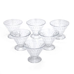 Elegant Dotted Pattern 120 ml Ice Cream Bowl Set of 6- Transparent