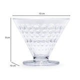 Elegant Dotted Pattern 120 ml Ice Cream Bowl Set of 6- Transparent