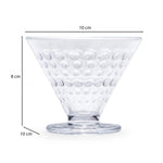 Elegant Dotted Pattern 120 ml Ice Cream Bowl Set of 6- Transparent