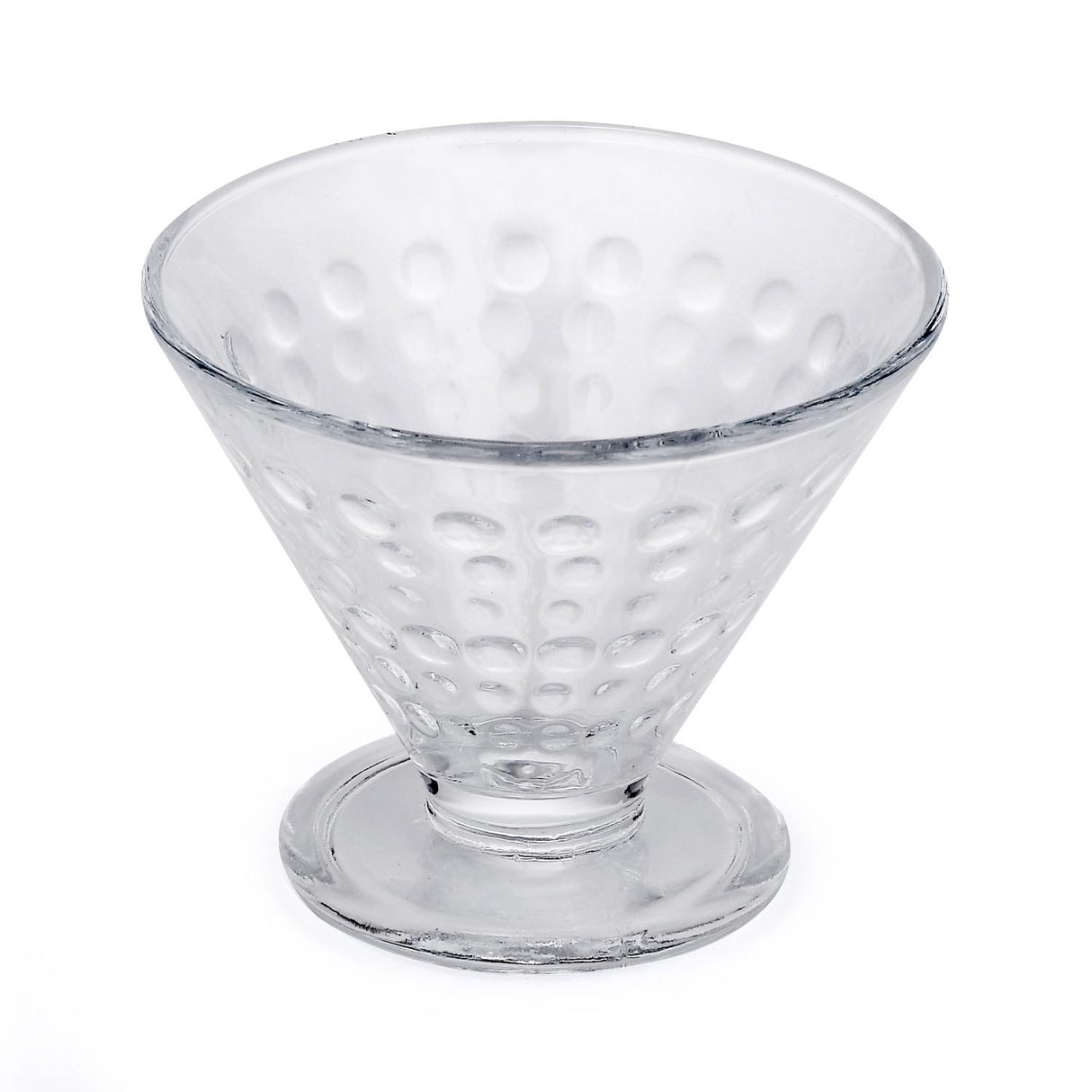 Elegant Dotted Pattern 120 ml Ice Cream Bowl Set of 6- Transparent
