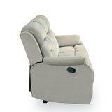 Rosia 3 Seater Manual Recliner Sofa (Light Brown)